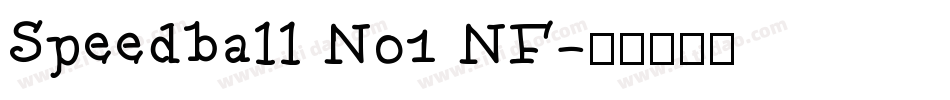 Speedball No1 NF字体转换